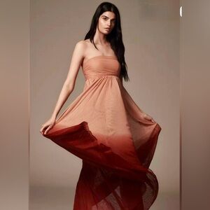 New Anthropologie x Let Me Be Ombre Maxi Dress